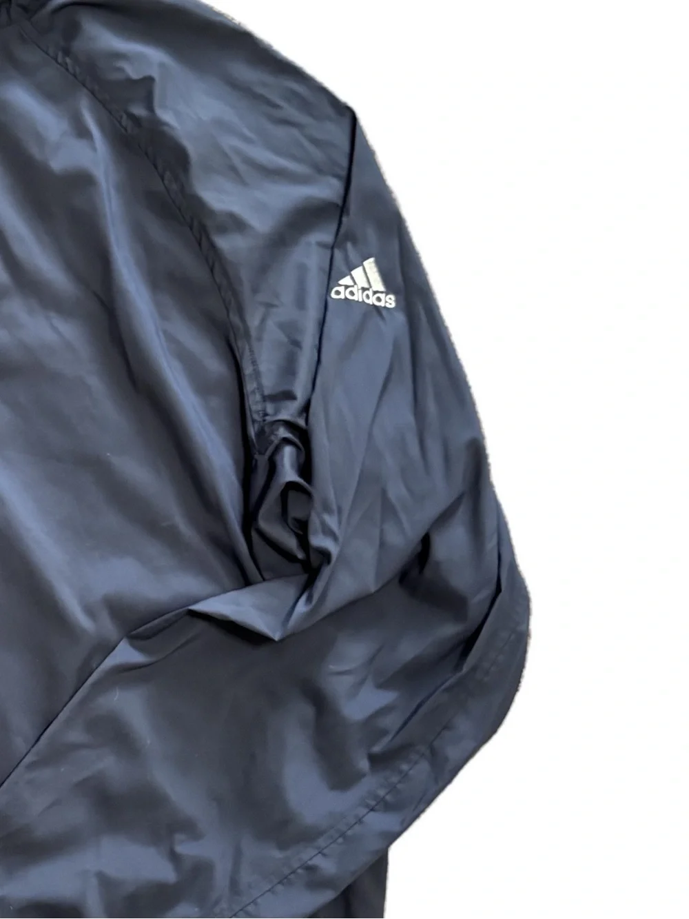 Adidas men’s Navy Windbreaker Pullover - quarter zip- XL